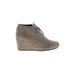 TOMS Wedges: Gray Solid Shoes - Women's Size 8 1/2 - Almond Toe