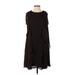 Black Label by Chico's Casual Dress - DropWaist: Brown Solid Dresses - Women's Size Small