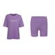 Women'S Pullover Shorts Set In 4 Sizes And 6 Colours - Blue | Wowcher