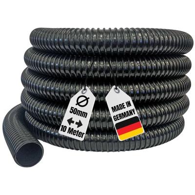 Aquaristikwelt24 - Teichschlauch 10 Meter Länge 50 mm 2' schwarz Top Qualität Spiralschlauch Image