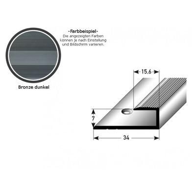 Einschubprofil "Waterford" für Laminat, 7 mm Einfasshöhe, Aluminium eloxiert, gebohrt-silber-1000