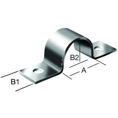 Rohrschelle zum Anschrauben 9X15X7 mm Stahl, verzinkt - Vormann Image