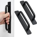 2pcs Self-Stick Instant Cabinet Drawer Handles Pulls Aluminum Alloy Drawer Push Pull Handles Helper With Adhesive Door Handle For Kitchen Cabinet Drawer Window Sliding Closet, 5.83, Black