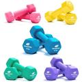 Fitness Alley Neoprene Workout Dumbbells - Non Slip Anti Roll Exercise & Fitness Dumbbells Combo - Hex Shaped Hand weights for Men & Women(2 4 6 8 & 10lb Dumbbells)