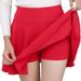 Outfmvch Skirts for Women Mini Skirt Tennis Skirt Sun Dress Solid Color Active Fit Regular Sleeveless Lightweight Round Neck Summer Dress Summer Dresses for Women 2024 Red 1 3xl