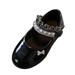 Odeerbi Kids Girls Leather Mary Jane Shoes Princess Flats Shoes Soft Soled Princess Shoes Student Leather Dance Shoes 2024 Fashionable Flat Sole Performance Shoes Black 8 Years