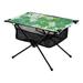 Flowers Green and Butterflies Camping Foldable Portable Table Beach Table with Storage Bag Compact Picnic Table for Outdoor Hiking Fishing BBQ