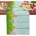 Easter Eggs Daisies Funny Bunny Ears Blue Stripe Linen Table Runners Outdoors Dinning Table Party Home Camping Table Decor