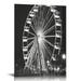 COMIO Black And White Ferris Wheel Poster Wall Art Paintings Canvas Wall Decor Home Decor Living Room Decor Aesthetic Prints