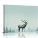 COMIO Reindeer Christmas Decor Deer Canvas Wall Art Elk Pictures Snowy Winter Forest Artwork Scenic Nature Print Animal Poster Christmas Wall Decorations for Farmhouse Home Living Room