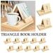 GHYJPAJK Wooden Triangle Bookshelf Book Stand Holder Book Rest Bookcase Book Lover Gifts