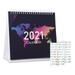 JIAHUI 2021 Desk Calendar 12 Months Standing Calendar Runs from January 2021 to 2021 Daily Planner 2021 Full Year Calendar Bonus 2 Sheets/144pcs Stickers for Home & Office