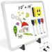 Small Dry Erase White Board 10 X 14 Magnetic Desktop Whiteboard Easel White Board with Colored Frame for Home School Kids Mini Portable Whiteboard with 4 Markers 1 Eraser 6 Smile Magnetswhite