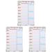 3 PCS Memo Pad Eventide Student Meal Planning Work Schedule Note Pads Spiral Paper