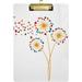 Acrylic Clipboard Pink Blue Yellow Dandelion Herbs A4 Letter Size Clipboards for Students Kids Officers Workers Gold Clip. Size 12.5 x 9 Inches Whiteboard Clipboards