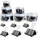 208 Pack Binder Clips Paper Clamps Assorted Sizes (Black) - Organize and Secure Your Documents with Jumbo Large Medium Small and Mini Clips