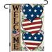 YCHII 4th of July Garden Flag Patriotic American Heart Garden Flag Vertical Double Sided USA 4th of July Independence Day Memorial Day Garden Flag Farmhouse Outdoor Yard Flag