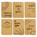 12 Pack A6 Kraft Happy-Themed Journal 80 Lined Pages 4X5.75 In Brown