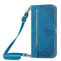 Hee Hee Smile Phone Case for Nokia 1.4 With Long Lanyard Case Zipper Leather Wallet Shell Zipper Wallet Flip Case Phone Cover Wrist Strap