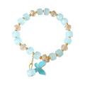 Soug IUYQY Colorful Ceramic Crystal Beaded Bracelets Handmade Butterfly Charm Stretch Bracelets Jewelry Gifts Friendship C7Z1 For Kids New