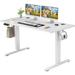 Electric Height Adjustable Standing Desk Sit to Stand Ergonomic Computer Desk White 55 x 24