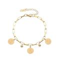 Soug 18K Gold Charm Bracelet for Women 5MM Titanium Steel Chain Bracelet New