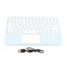 Touch Wireless Keyboard Round Keycaps Ergonomic Design Ultra Thin Smart Touch Wireless Keyboard for Tablets Laptops Sky Blue