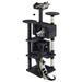 70in Cat Tree Multi-Level Cat Tower with Scratching Post Dangling and Condos Cat Furniture for Indoor Cats Black