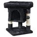 Cat Tree with Extra Large Plush Perch Soft Cat Condo & Sisal-Covered Scratching Posts for Large Cats Kittens Cats 23.5 Inches Black
