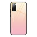 Galaxy S20 FE Case S20 FE 5G Case Allytech Tempered Glass Back Cover Gradient Color Anti-scratch Bumper Case Cover for Samsung Galaxy S20 Fan Edition 5G/ Galaxy S20 FE Pink