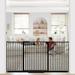 Extra Wide Baby Gate Ultra Narrow Spacing 30.11-73.42 Pressure Mounted Swing Auto Close Walk Through Metal Safety Pet Gate for Stairs and House Doorway Kitchen Black 45.86-49.8