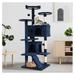 54â€� Cat Tree Cat Tower for Indoor Cats Multi-Level Cats Playhouse with Sisal Scratching Post Cat Condo Tall Stand House Cats Furniture Activity Center with Funny Toy Navy Blue