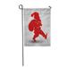 LADDKE Red Walking Silhouette of Santa Claus Cartoon Christmas Garden Flag Decorative Flag House Banner 28x40 inch