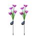 Pedty Solar Lights Outdoor Solar Lights for Garden Artificial Led 2 Light Stake Garden Flowers Solar Flower Powered Pcs Lights Led Light