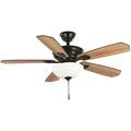 Hampton Bay 37849 Wellston II 44 in. LED Matte Black Ceiling Fan with Light Kit