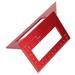 45/90 Degree Multifunctional Aluminum Alloy Angle Ruler Marking Gauge Woodworking Tool (Red)