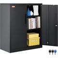 Metal Storage Cabinet with 2 Magnetic Doors and 2 Adjustable Shelves 200 lbs Capacity per Shelf Locking Steel Storage Cabinet 42 Metal Cabinet with 3 Keys for Office Garage Home