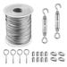 Stainless Steel Rope Hanging Kit Heavy Duty Nylon 304 Stainless Steel Coated Wire Rope M2 304 Stainless Steel Thimbles With Aluminum Crimp Sleeves