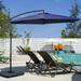 Scafild | 10 ft Cantilever Offset Hanging Outdoor Patio Umbrella W/ Easy Tilt - Navy