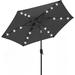 7.5ft Outdoor Solar Market Table Patio Umbrella for Deck Pool w/Tilt Crank LED Lights - Gray