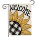 Welcome Sunflower Garden Flag 12x18 Vertical Double Sided Decoration Outdoor Seasonal DÃ©cor Yard Flag Holiday Flag Burlap