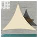 Luwei Paradise 10 x 10 x 10 Beige Sun Shade Sail Triangle Canopy with Hardware Kits Permeable Canopy Pergolas Top Cover Permeable UV Block Fabric Durable Outdoor