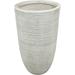 SPBOOMlife Eco-Friendly Natural Color Light Gray Ribbed Cylinder Indoor/Outdoor Planter Pot - 13 Wide Plants Weather Resistant Real/Fake Plants Flower Pot Artificial Trees DÃ©