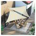 Luwei 16 x 16 x 16 Shade Sails Equilateral Triangle Canopy Shade Fabric Permeable Pergola Top Cover 180GSM Shade Fabric for Outdoor Patio Lawn Garden Backyard Beige White Strip