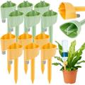 12Pcs Self Watering Spike with Adjustable Drip Valve Simple Auto Plant Watering Devices Insert Bevel & Dual Runner Spout Plant Watering Spikes for Garden Plants Pots 7Ã—2.3in