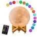 Moon Lamp 16 Colors LED Night Light 3D Print Moon Light with Stand & Remote/Touch Control and USB Rechargeable Moon Light Lamps for kids friends Lover Birthday Gifts (Diameter 4.8 INCH)