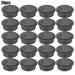 20Pcs Thickened Round Wire Box Computer Desk Table Cable Grommet Table Wire Hole Cover (Black)
