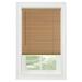 PowerSellerUSA 1 Slats Cordless Window Blinds 72L x 35W Inches Solid Pattern Light Filtering Vinyl Indoor-Outside Ceiling Mount Mini Blind Manual Cordless Rollup Window Privacy Blinds Woodtone