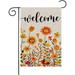 Decorative Happy Thanksgiving Turkey Garden Flag Doule-Sized Autumn Harvest Yard Flag Winter Garden Yard Decorations Seasonal Outdoor Flag