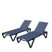 Xshelley Outdoor Lounge Chair Set of 2 Aluminum Patio Chaise Lounge Sunbathing Chair with 5 Position Backrest All Weather Reclining Chair for Outside Beach Poolside Lawn